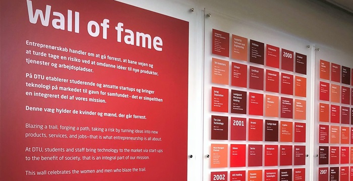 Wall of fame (Photo: DTU)